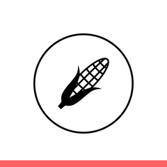 Corn vector icon, vegetables symbol