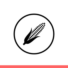 Corn vector icon, vegetables symbol