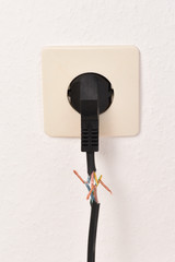 Repair defective power cables broken power cable