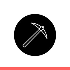 Pickaxe vector icon