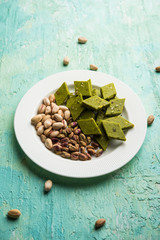 Pista Katli/Burfi/burfee or Pistachio cake 