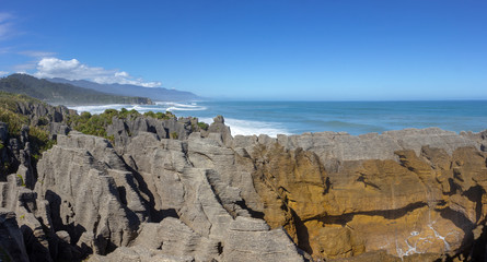 Punakaiki Pancake Rocks and Blowholes Walk, Paproa, New Zealand