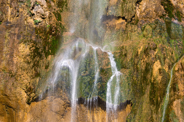 Fototapeta na wymiar Plitvice Lakes National Park, a miracle of nature, waterfall, Croatia