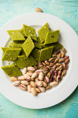 Pista Katli/Burfi/burfee or Pistachio cake 