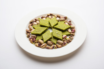 Pista Katli/Burfi/burfee or Pistachio cake 