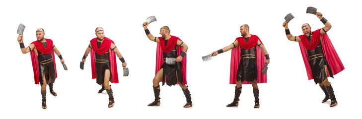 Gladiator isolated on white background © Elnur