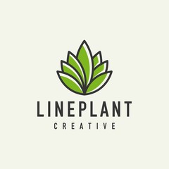 plant outline logo - symbol vector illustration