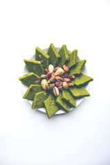 Pista Katli/Burfi/burfee or Pistachio cake 