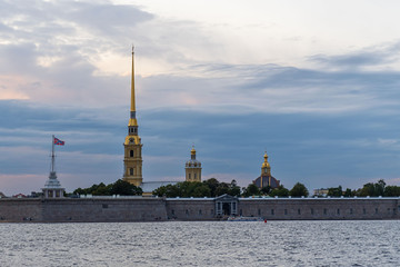 Fototapeta na wymiar Peter and Paul Fortress in Saint-Petersburg, Russia