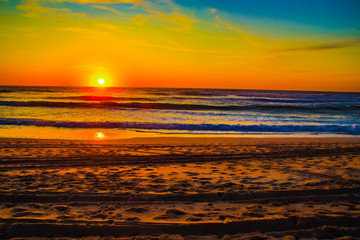 Anochecer playa Vieux Boucao Landas Francia