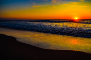 Anochecer playa Vieux Boucao Landas Francia