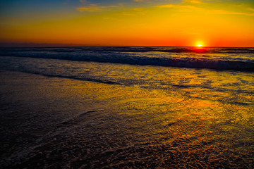 Anochecer playa Vieux Boucao Landas Francia
