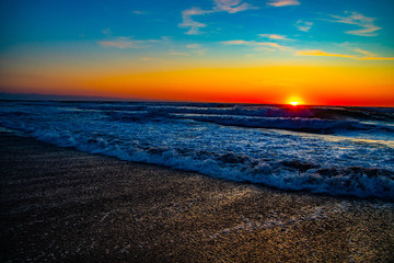 Anochecer playa Vieux Boucao Landas Francia