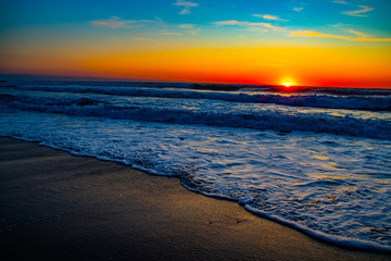 Anochecer playa Vieux Boucao Landas Francia