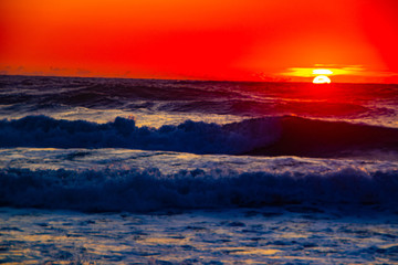 Anochecer playa Vieux Boucao Landas Francia