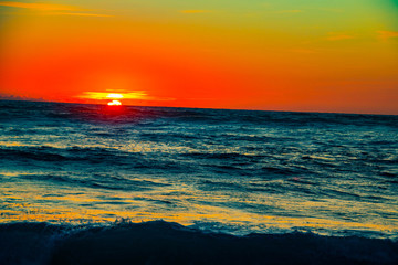 Anochecer playa Vieux Boucao Landas Francia