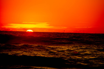 Anochecer playa Vieux Boucao Landas Francia