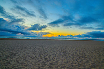 Anochecer playa Vieux Boucao Landas Francia