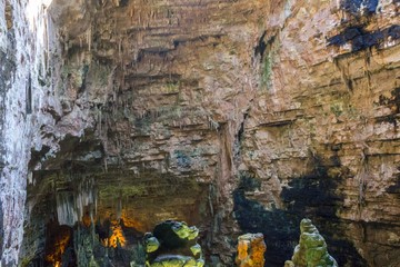 CASTELLANA GROTTE, ITALY - AUGUST 26 2017: Entrance of Castellana caves in southern Italy