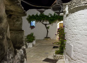 ALBEROBELLO, ITALY - AUGUST 27 2017: Traditional house in Alberobello, Italy