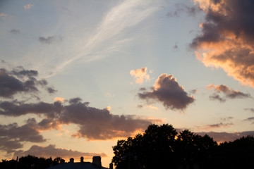 sunset with dramatic clouds