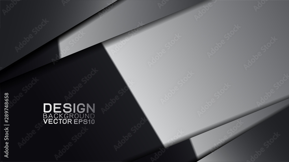 Poster vector design trendy and technology concept. frame border dimension by shiny metallic and copy space
