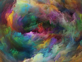 Fotobehang Mix van kleuren Teruggave van verf