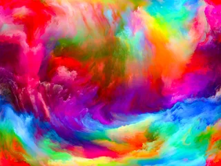 Foto op Plexiglas Mix van kleuren Levendige verf