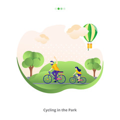 Obraz na płótnie Canvas Cycling in the park