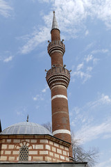 Fototapeta na wymiar Turkey, Ankara, Hacı Bayram Veli Tomb and mosque,Islamic architectural works, minaret pictures, mosque minaret,