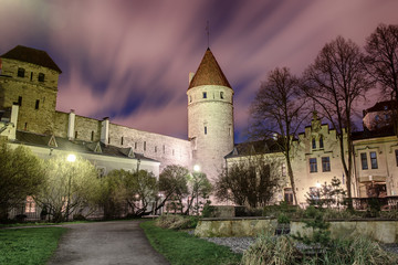 Fototapeta premium Tallinn view at night
