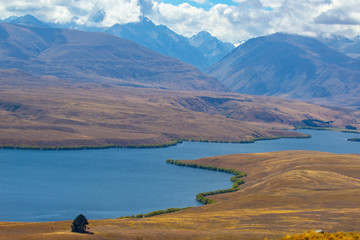 View of Lake Tekapo from Mount John observatory