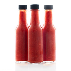 Bottles of Hot Sauce