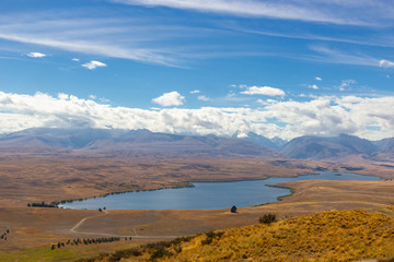 View of Lake Tekapo from Mount John observatory