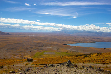 View of Lake Tekapo from Mount John observatory