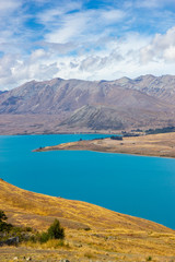 View of Lake Tekapo from Mount John observatory