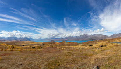 View of Lake Tekapo from Mount John observatory