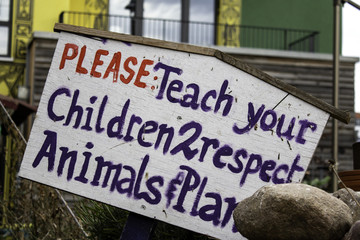 Obraz premium Respect animals and plants