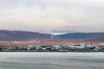 View of coastline of Nome, Alaska, USA.