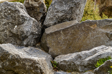 rocks and moss
