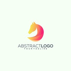 Colorful Horse.  Abstract Logo Design