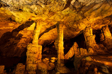 Cave formations. Ballica Cave. Tokat Turkey. The Ballica Cave, southwest of Tokat, is one of...