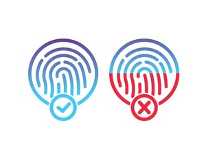 fingerprint logo icon illustration vector template