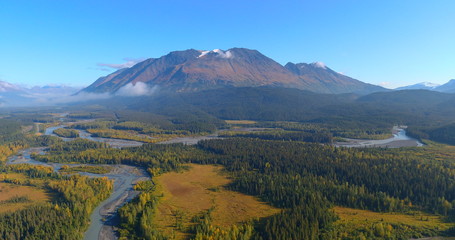 Beautiful mountain scenery in Alaska 