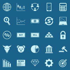 Forex color icons on blue background