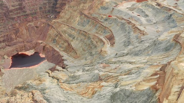 Copper Strip Mine Aerial View Bisbee Arizona