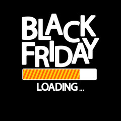 Obraz premium Black Friday Sale, progress loading bar design template, vector illustration