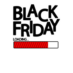 Black Friday Sale, progress loading bar design template, vector illustration