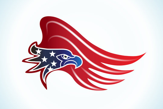 Bald Eagle American Flag vector web image graphic design