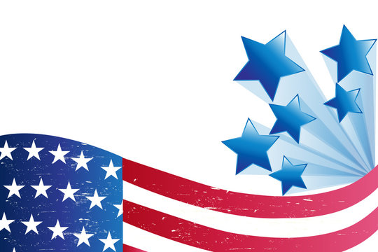 American USA flag stars background template